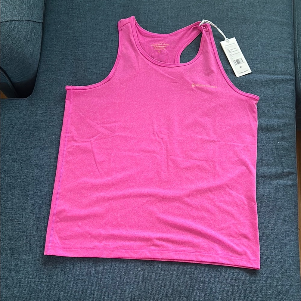 Vineyard Vines Pink and Orange Racerback Tank Top